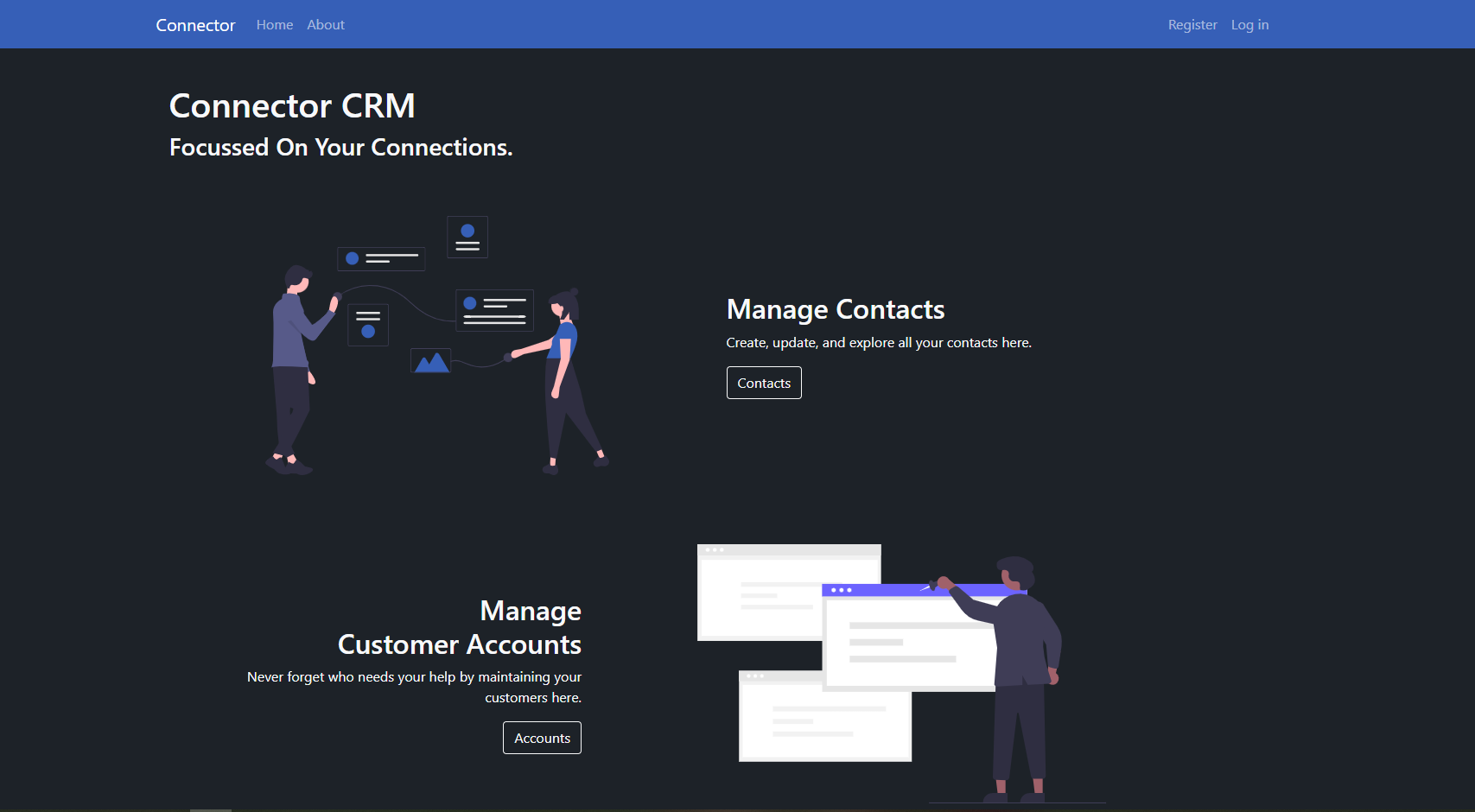 Connector CRM application screenshot